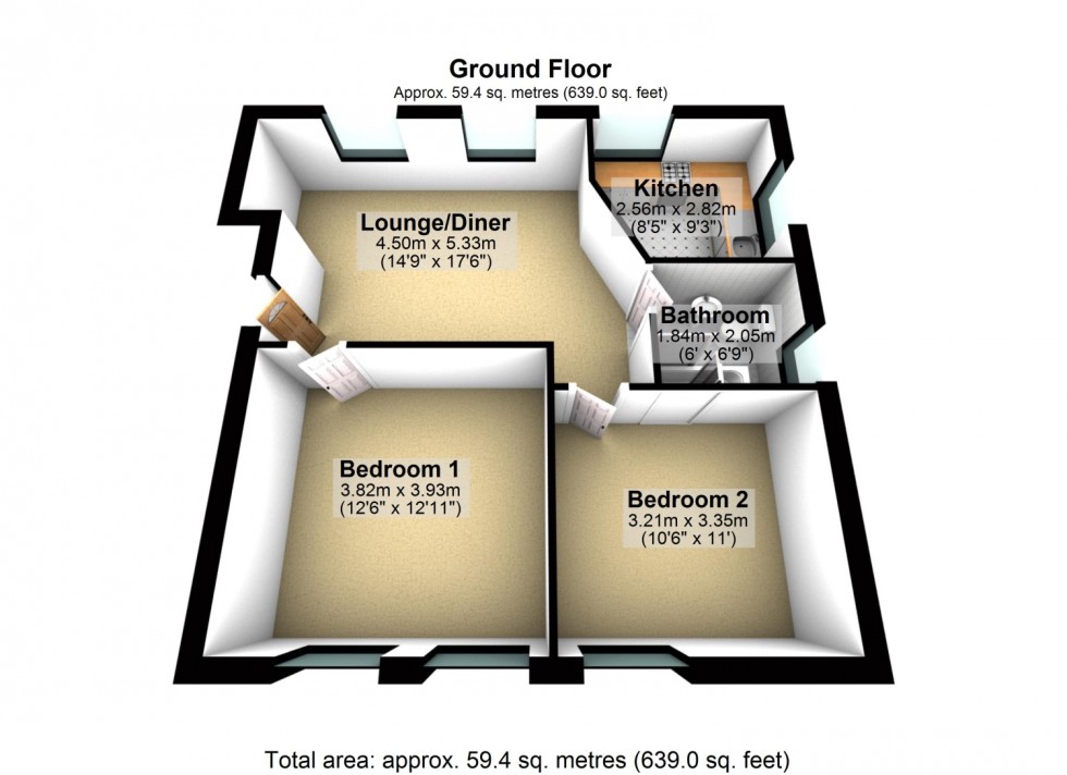 Floorplan for MOUNT WEAR COURT, COUNTESS WEAR