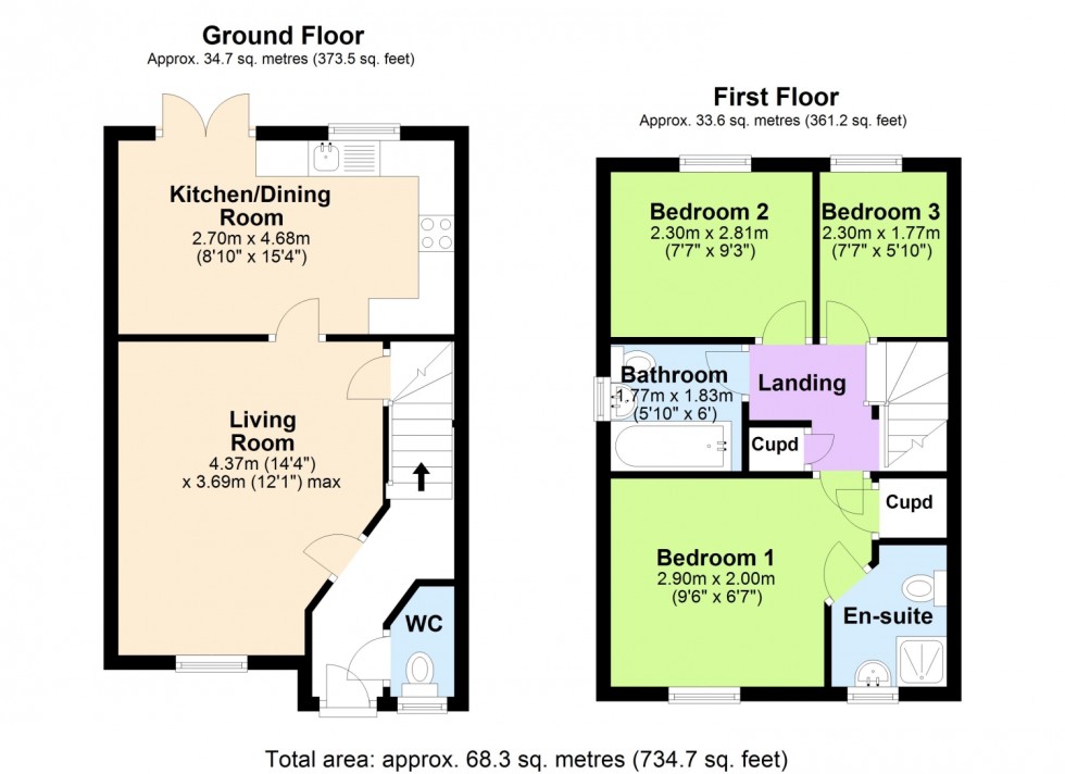 Floorplan for TRUMPETER PLACE,  DAWLISH