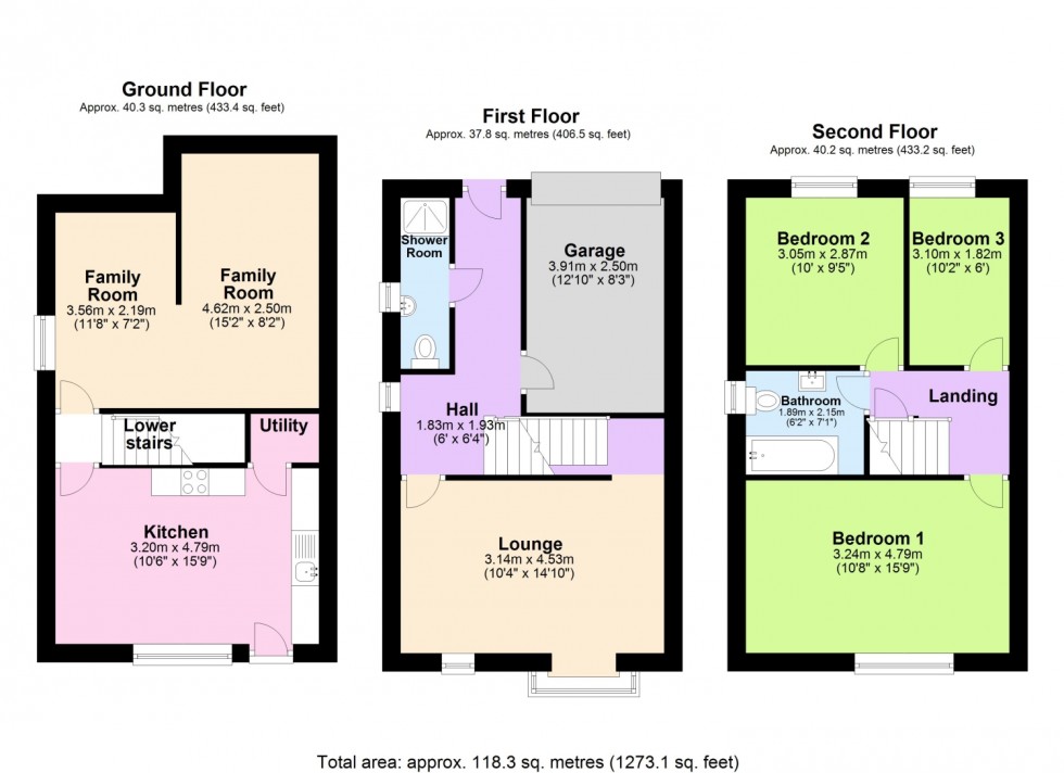 Floorplan for COUSENS CLOSE, DAWLISH