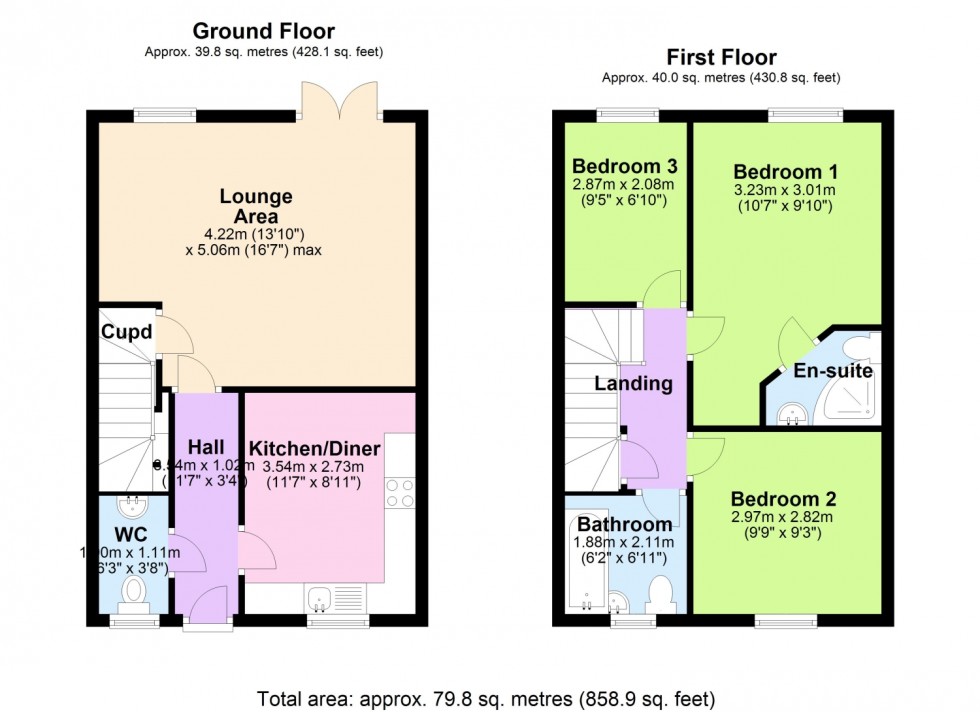 Floorplan for TRUMPETER PLACE, DAWLISH