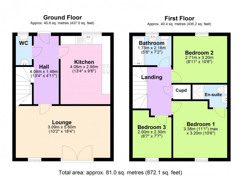 Floorplan for UNDERHAY CLOSE, DAWLISH