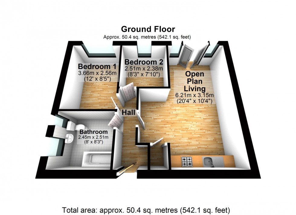 Floorplan for DEVONDALE COURT, DAWLISH WARREN